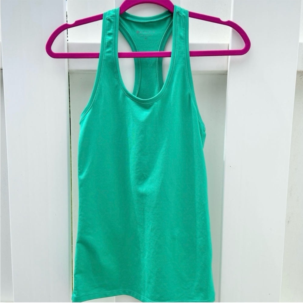 Athleta Shanti Powervita Racerback Tank Top in High Teal Green Size XS